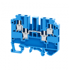 Клемма с четырьмя контактами винтовая OptiClip СMC-2,5-QUATTRO-(0,2-4)-I-BU-синий  289794  КЭАЗ