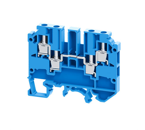 Клемма с четырьмя контактами винтовая OptiClip СMC-2,5-QUATTRO-(0,2-4)-I-BU-синий  289794  КЭАЗ