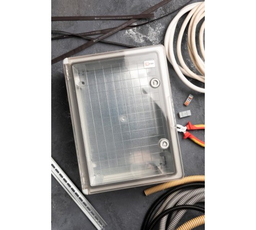 Щит пластиковый с монтажной платой прозрачная дверь (ВхШхГ) 400х300х170мм IP65 PROxima  PBT65MP003  EKF