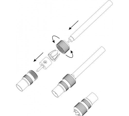 Разъем   R-TV03 штекер TV без пайки металл тип "Орех"  Б0048304  ЭРА