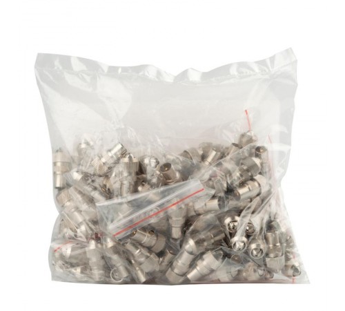 Разъем   R-TV03 штекер TV без пайки металл тип "Орех"  Б0048304  ЭРА