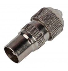 Разъем   R-TV03 штекер TV без пайки металл тип "Орех"  Б0048304  ЭРА