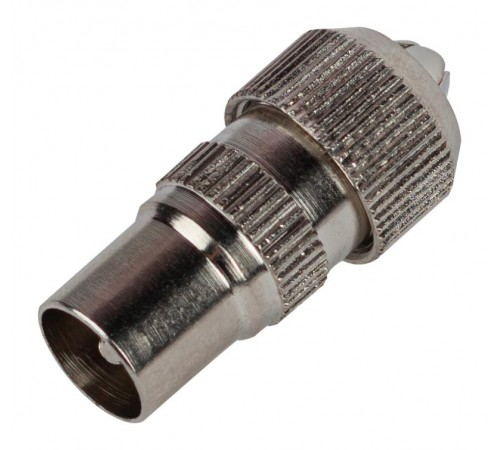 Разъем   R-TV03 штекер TV без пайки металл тип "Орех"  Б0048304  ЭРА