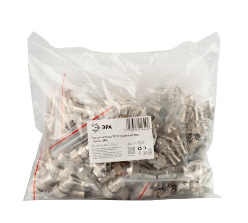 Разъем   R-TV03 штекер TV без пайки металл тип "Орех"  Б0048304  ЭРА