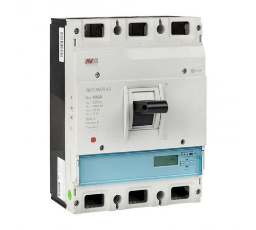 Выключатель автоматический AV POWER-4/3 1000А 100kA ETU6.0 AVERES  mccb-43-1000H-6.0-av  EKF