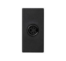 Розетка узкая S-video цвета графит K45 Connect  K103B-14  Simon