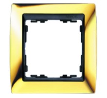 Simon 82 Рамка декоративная, 4 поста, S82, золото-графит  82844-66  Simon