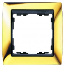 Simon 82 Рамка декоративная, 4 поста, S82, золото-графит  82844-66  Simon