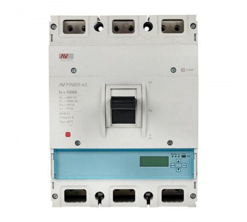 Выключатель автоматический AV POWER-4/3 1000А 100kA ETU6.0 AVERES  mccb-43-1000H-6.0-av  EKF