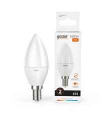 Лампа светодиодная LED 8Вт E14 220В 2700К Elementary свеча  33118  Gauss