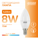 Лампа светодиодная LED 8Вт E14 220В 2700К Elementary свеча  33118  Gauss