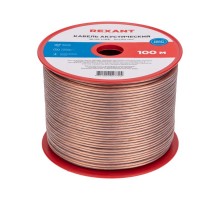 Кабель акустический, 2х1.50 мм, прозрачный BLUELINE, 100 м.  01-6206-3  REXANT