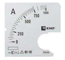 Шкала сменная для A961 750/5А-1,5 PROxima  s-a961-750  EKF