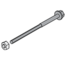 Болт нейлоновый W=195мм <4000A (10 шт)1STQ007433A0000  ABB