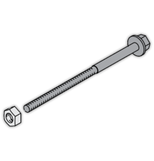 Болт нейлоновый W=195мм <4000A (10 шт)1STQ007433A0000  ABB