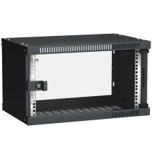 Шкаф LINEA WE 6U 550x350мм дверь стекло черный  LWE5-06U53-GF  ITK