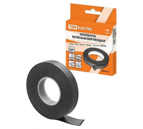 Изолента вулканизирующая 15 мм 5 метров (до 10 кВ)   SQ0526-0603  TDM
