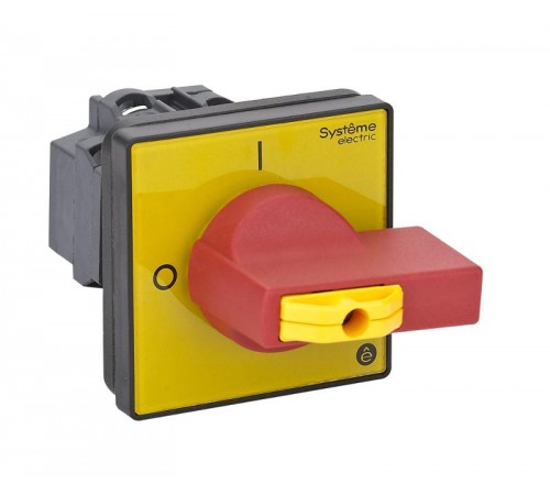 Выключатель-Разъединитель 3P 20A IP20 с красной рукояткой на дверцу 4 винта 1 замок  MSD20360R  SE