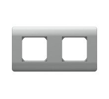 Рамка 2-ая, универсальная, серебряный(NEW3-E)  431435  CHINT
