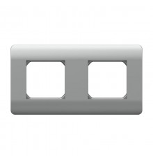 Рамка 2-ая, универсальная, серебряный(NEW3-E)  431435  CHINT