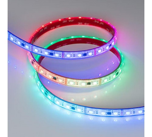 Светодиодная лента герметичная DMX-PS-B60-12mm 12V RGB-PX3 (14 W/m, IP67, 5060, 5m) (Arlight, бегущий огонь)  039605  Arlight