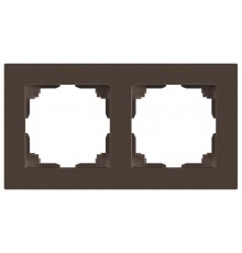 Рамка для розеток и выключателей Intro Accent 6-502-08 на 2 поста, СУ, бронза  Б0063777  Intro