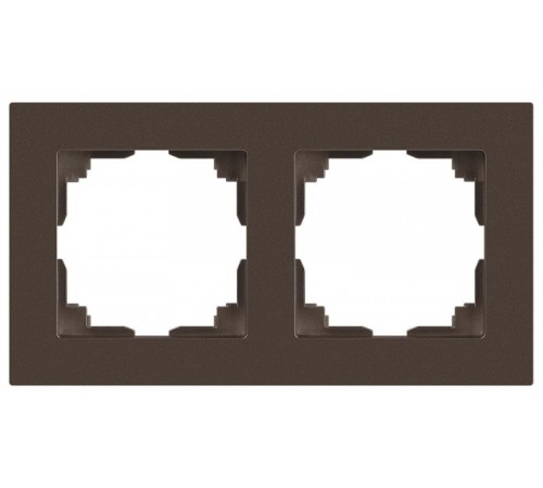Рамка для розеток и выключателей Intro Accent 6-502-08 на 2 поста, СУ, бронза  Б0063777  Intro