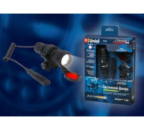 Фонарь-Offroad Premium Тактический "Choosing the tactics 185"  P-GL013-BB Black  алюм, XP-E CREE LED 1 X CR123A в/к, черн  06597  Uniel