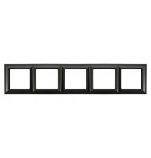 Рамка 5-постов; Eco Profi  Standart; термопласт; черный матовый  EPS485SWM  Jung