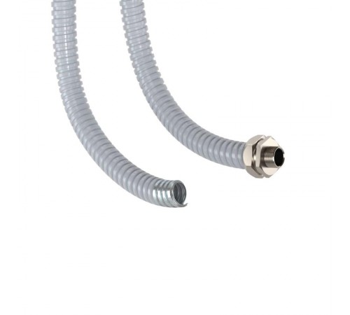 Металлорукав DN 15мм в ПВХ изоляции, Dвн 15,5 мм, Dнар 19,5, 50 м, цвет серый  6071R-015  DKC