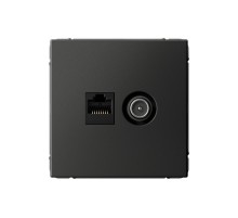 ArtGallery Базальт Розетка двойная TV + компьютерная RJ45, кат. 5Е  GAL001489  SE