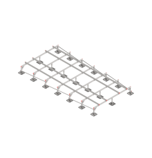 Опорная конструкция для установки оборудования TECHNORAPTOR STEELFOOT 3000х6000 тип 1  KM-TR-STF-SSEI-3000-6000-1  КМ - профиль