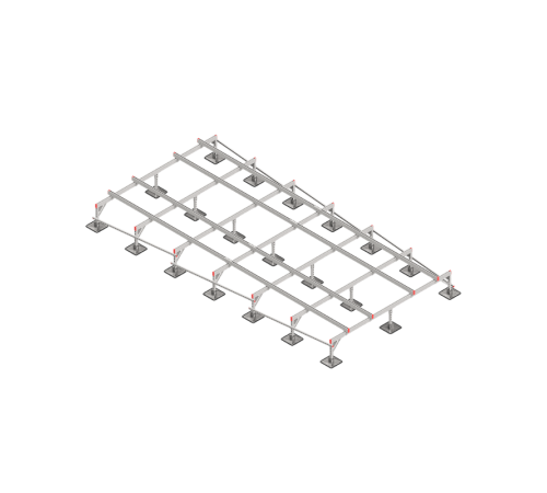 Опорная конструкция для установки оборудования TECHNORAPTOR STEELFOOT 3000х6000 тип 1  KM-TR-STF-SSEI-3000-6000-1  КМ - профиль
