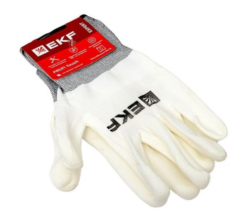 Перчатки рабочие PROFI Touch для чистовых работ (15 класс, 9 размер)  pe15pm-9-exp  EKF