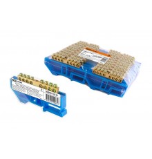 Шина "N" нулевая с изолятором на DIN-рейку 6x9мм стойка бол. 8 групп инд. стикер  SQ0801-0127  TDM