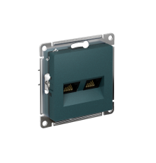 AtlasDesign Изумруд Розетка 2-ая компьютерная RJ45+RJ45, кат.5E, механизм  ATN000885  SE