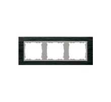 Simon 82 Рамка декоративная, 3 поста, S82 Nature, Камень, сланец-алюминий  82937-63  Simon