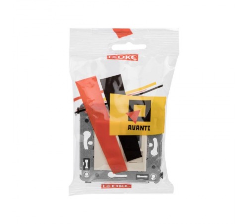 Телефонная розетка RJ-12 в стену одинарная, "Avanti", "Ванильная дымка"  4405313  DKC