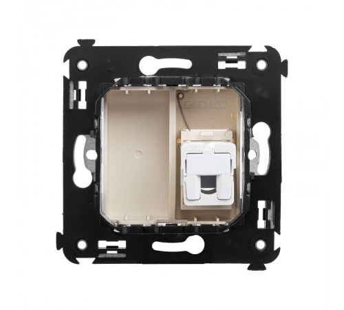 Телефонная розетка RJ-12 в стену одинарная, "Avanti", "Ванильная дымка"  4405313  DKC