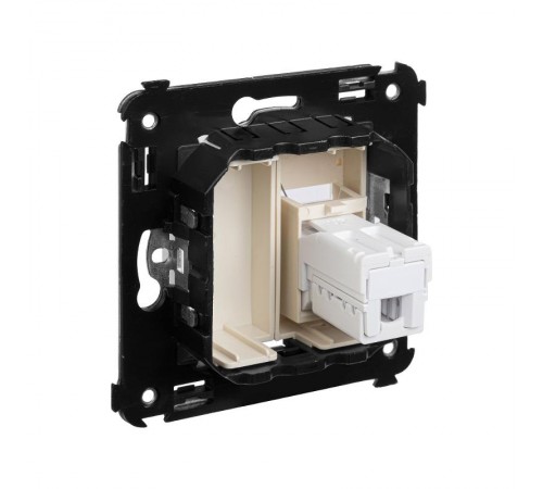 Телефонная розетка RJ-12 в стену одинарная, "Avanti", "Ванильная дымка"  4405313  DKC