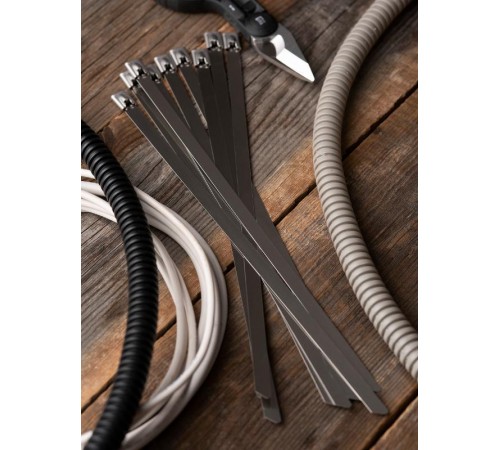 Хомут AISI 304 из нержавеющей стали, 7.9x290 (100 шт.) FlexLock PROximaplc-fl-tss-304-7.9x290EKF