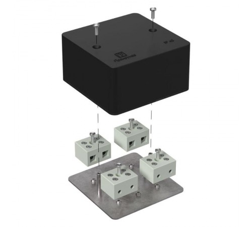 Коробка огнестойкая для кабель-канала 40-0460-FR10.0-8 Е15-Е120 RAL9005 85х85х45 (44 шт/кор) черная  40-0460-9005-FR10.0-8  Промрукав