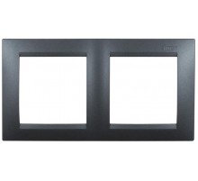Simon 15 Графит Рамка универсальная, 2 поста  1500620-038  Simon