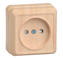 ОКТАВА сосна Розетка 1-местная О/У б/з со шторками 10А РСш20-2-ОС  ERO13-K03-10-DC  IEK