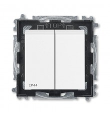 ABB Levit Белый / белый Выключатель 2-кл. IP44  3559H-A05940 03  2CHH595940A4003  ABB