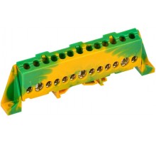 TEKFOR Шина PE "земля" в комбинированном DIN-изоляторе "Стойка" 8х12-13-ЖЗ  TF-NN20-13-DP-K52  IEK