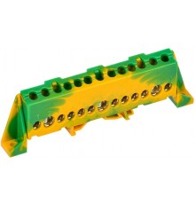 TEKFOR Шина PE "земля" в комбинированном DIN-изоляторе "Стойка" 8х12-13-ЖЗ  TF-NN20-13-DP-K52  IEK