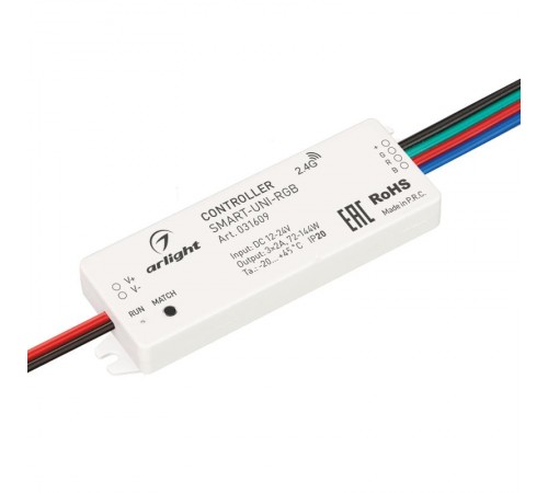 Контроллер SMART-UNI-RGB (12-24V, 3x2A, 2.4G) (Arlight, IP20 Пластик, 5 лет)  031609  Arlight