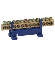 Шина N "Ноль" в изоляторе типа стойка ШНИ 6х9-12-Д-Синий (5/200/7200) NO-222-78-1  Б0044126  ЭРА