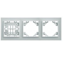 PFR00-9003-01 Рамка 3-местная горизонтальная, серия Эрна, белый  39056  STEKKER